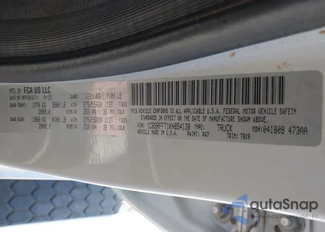 2019 Ram 1500 Big Horn/Lone Star 4X4 5'7 Box z USA, uszkodzony, nr VIN 1C6SRFFT1KN854138